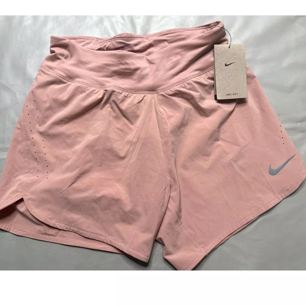 NIKE Women’s small Eclipse 5” Brief Lined Running Shorts Pale Pink